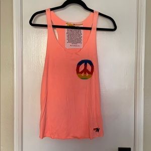 Aviator Nation Peach Tank Top
